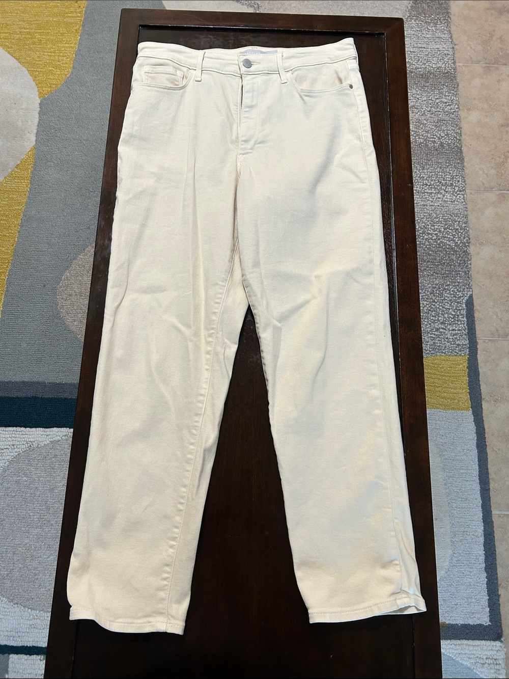 Athleta Cream Straight-Leg Jeans